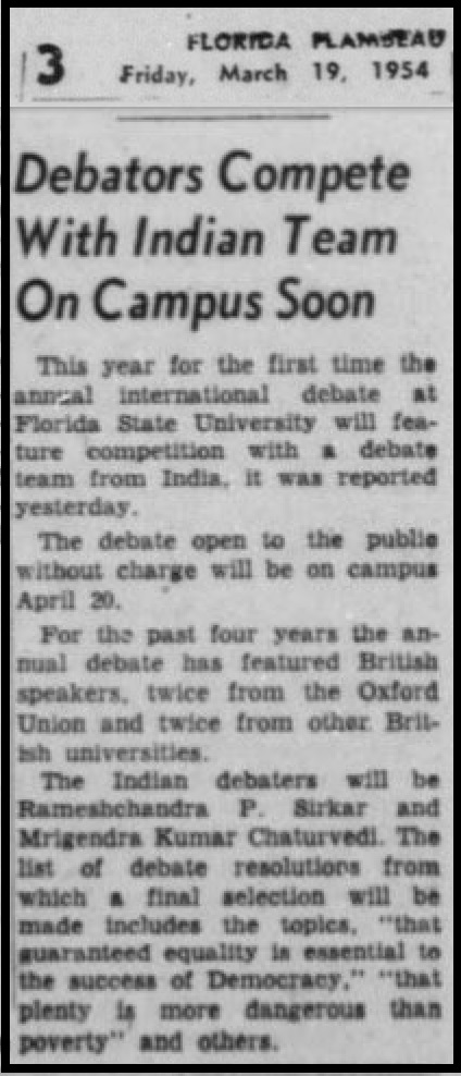 "Debators Compete With Indian Team On Campus Soon"