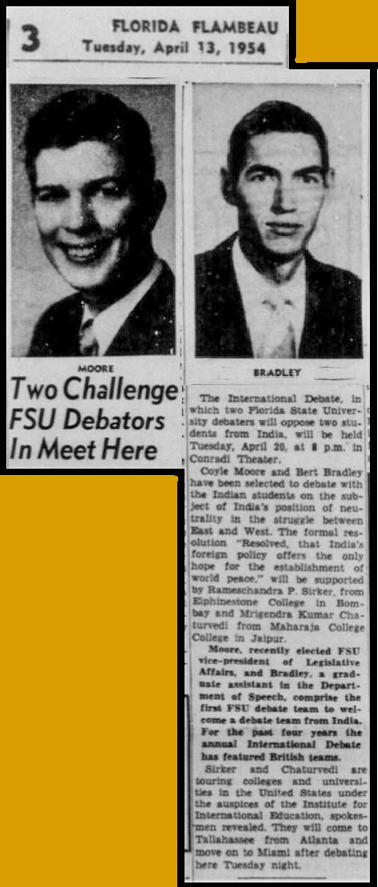"Two Challenge FSU Debators In Meet Here"
