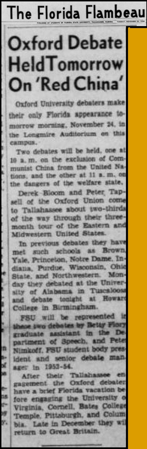 "Oxford Debate Held Tomorrow On 'Red China'"