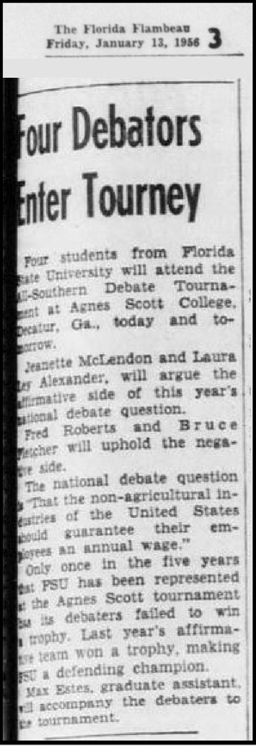 "Four Debators Enter Tourney"