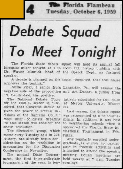 "Debate Squad To Meet Tonight"