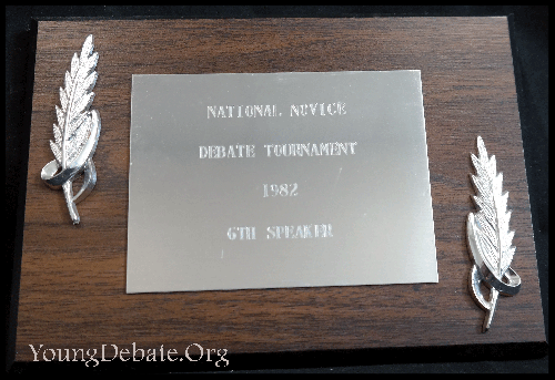 1982 Sixth Speaker National Novice Debate Tournament