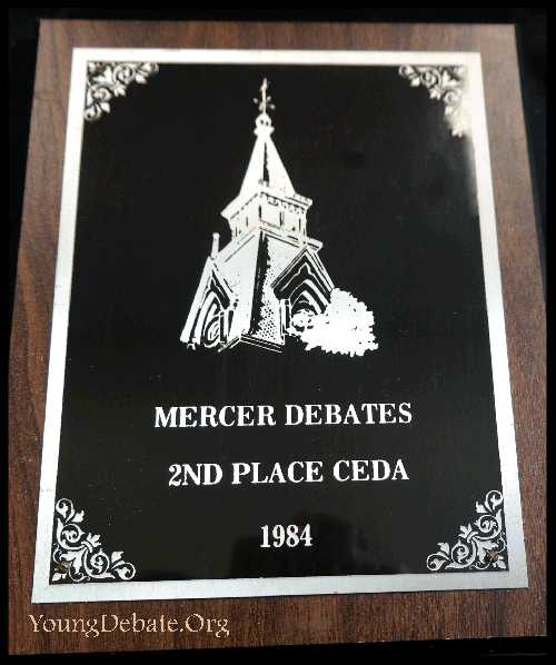 1984 Second Place Mercer Tournament