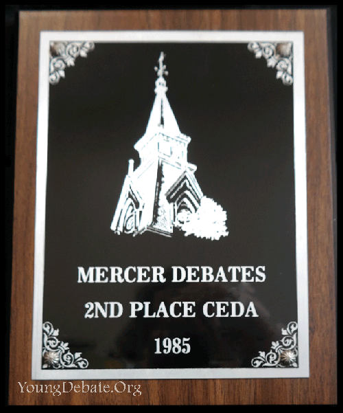 1985 Second Place Mercer Tournament