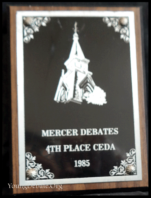 1985 Fourth Place Team Mercer University Tournament