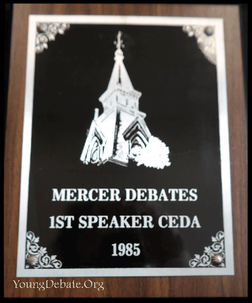 1985 First Speaker Mercer Tournament