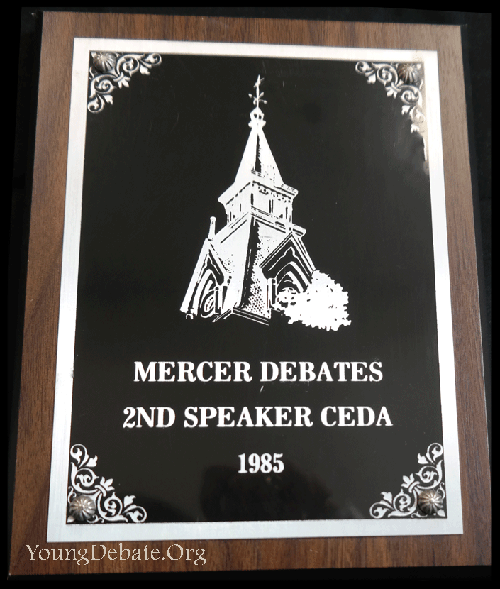 1985 Second Speaker Mercer Tournament