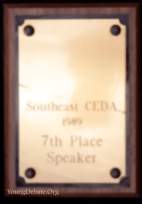1989 Seventh Speaker Southeast CEDA Regional Championship