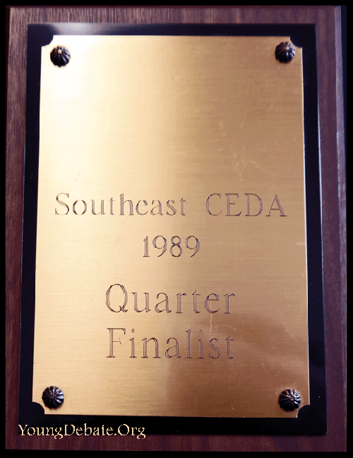 1989 Quarterfinalist SECEDA Regional Championship