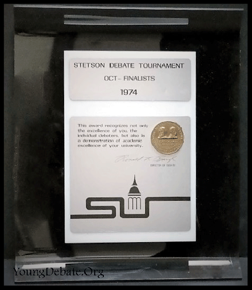 1974 Octo-Finalist Team Stetson Tournament
