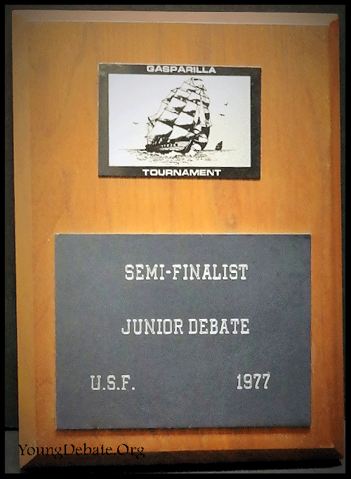 1977 Semi-Finalist JV Team University of South Florida Tournament