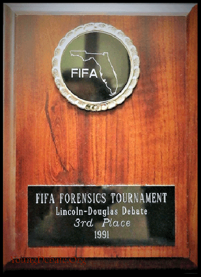 1991 Third Place L-D Debate FIFA State Championship