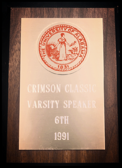 1991 Sixth Speaker University of Alabama Tournament