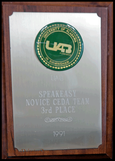 1991 Third Place UAB Tournament