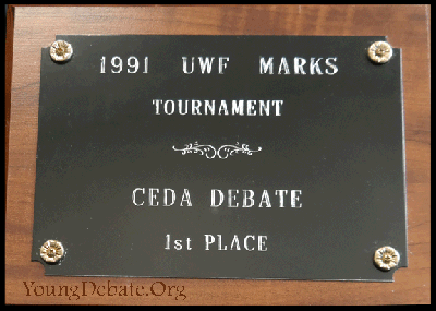 1991 First Place University of West Florida Tournament