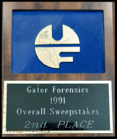 1991 Second Place Sweepstakes University of Florida Tournament