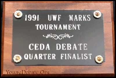1991 Quarterfinalist University of West Florida Tournament