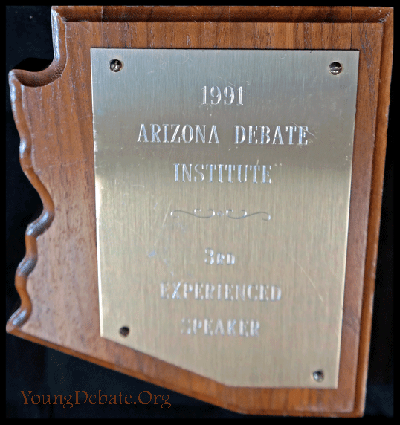 1991 Third Speaker Arizona Debate Institute