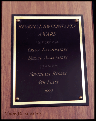 1992 Fourth Place Sweepstakes SECEDA Regional Championship