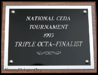 1993 Triple Octofinalist CEDA National Tournament