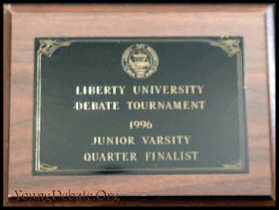 1996 JV Quarterfinalist Liberty University Tournament