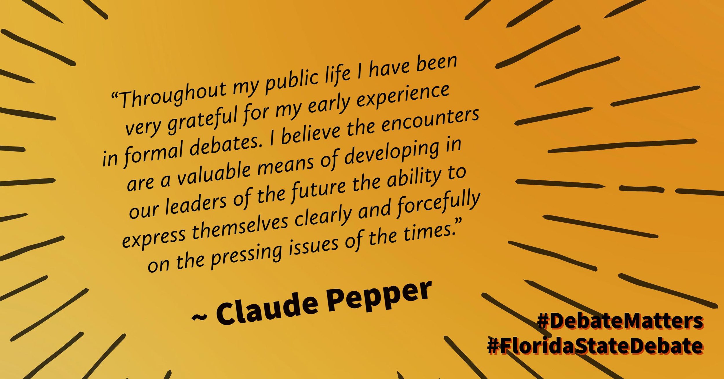 #DebateMatters Claude Pepper