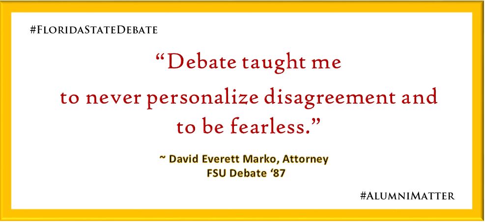 #DebateMatters David Marko '87