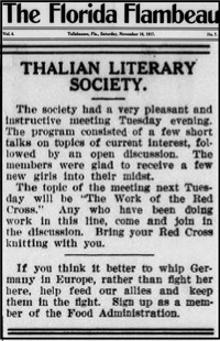 "Thalian Literary Society"
