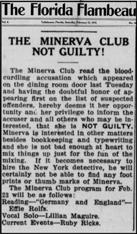 "The Minerva Club Not Guilty!"