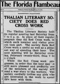 "Thalian Literary Society Does Red Cross Work"