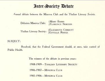 1910 Commencement Debate Certificate