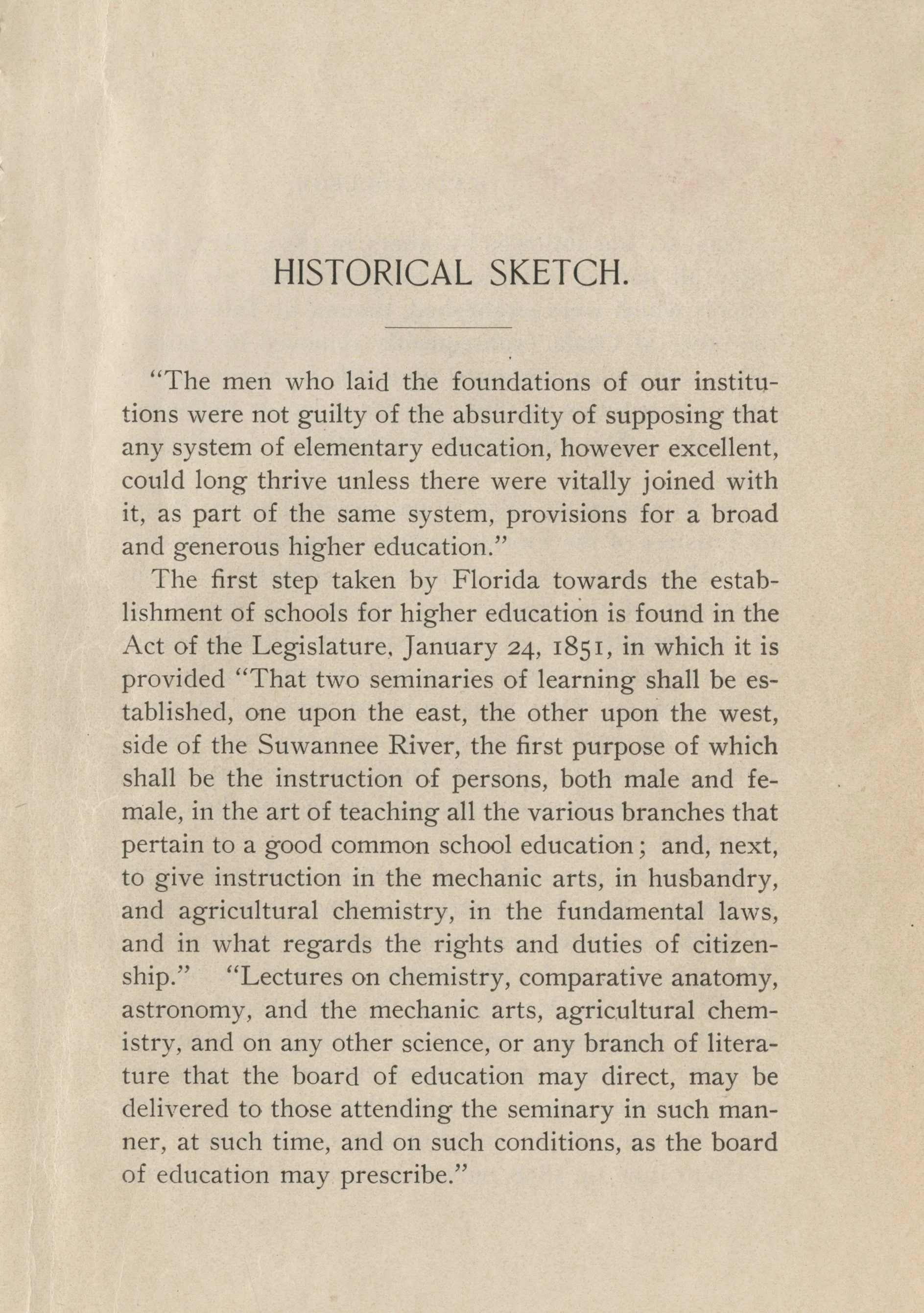 HISTORICAL SKETCH