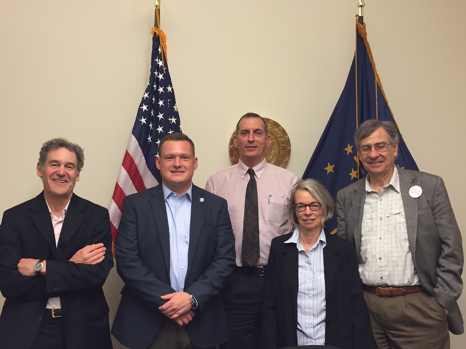 Left to right, Michael Hamburger, Brandon Herget, David Kehoe, Patricia Foster, and Steven Vigdor.