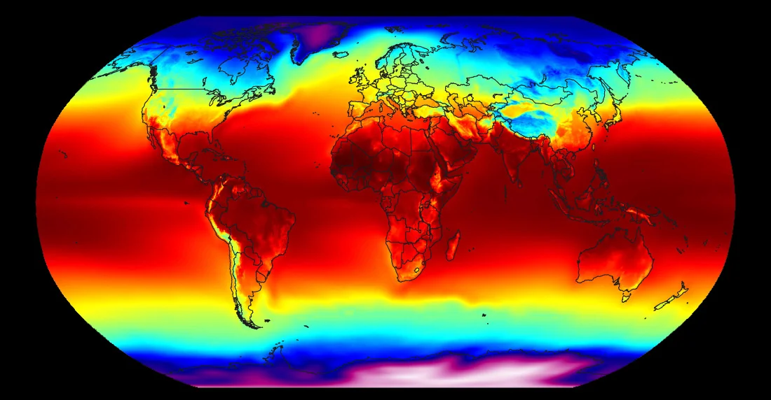 Earth Temperature Map 2018 (NOAA)