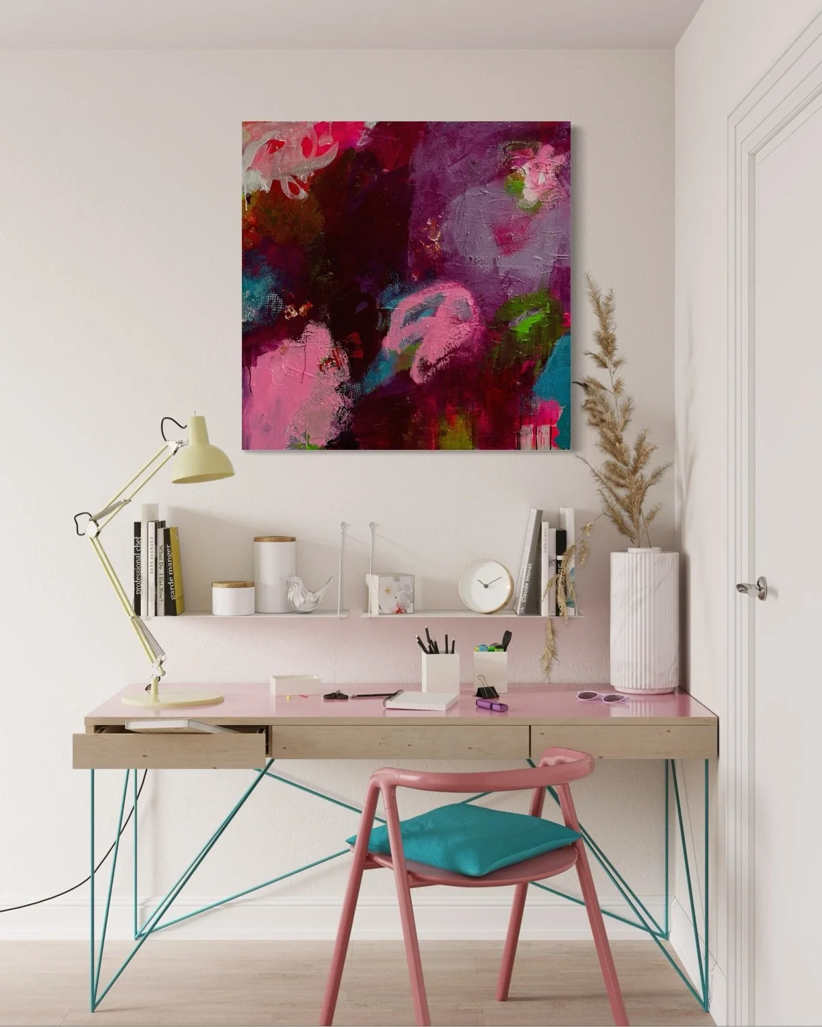 Pink Posies in situ.JPG
