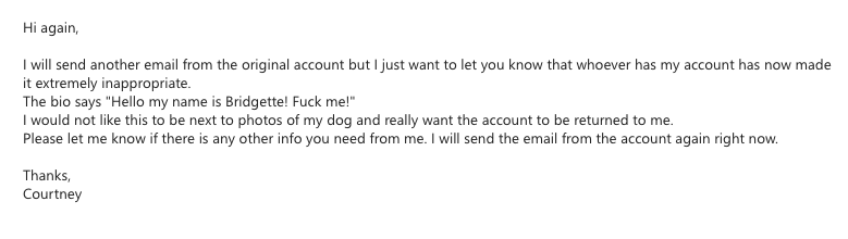 This was an email I never thought I'd send. 