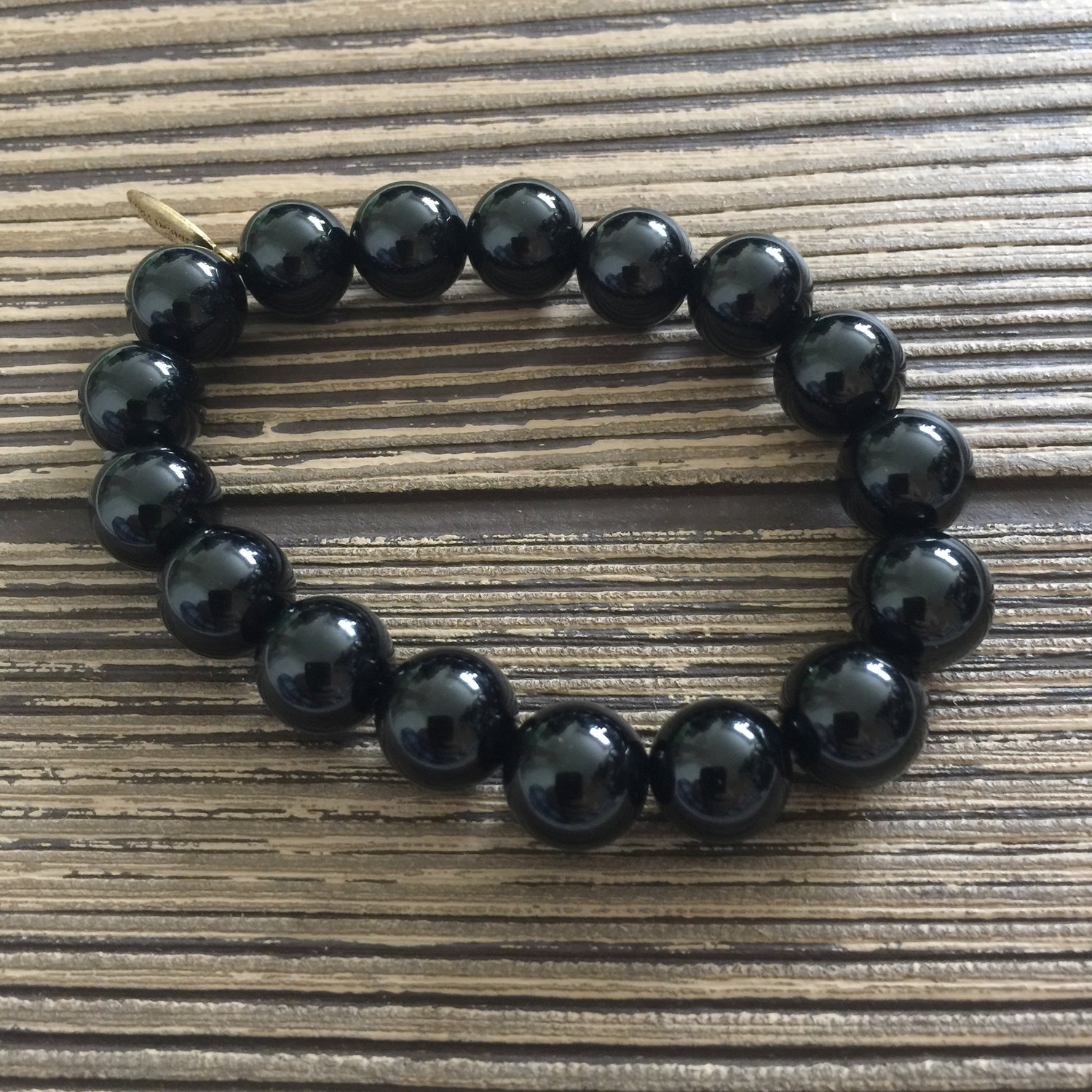 Genuine Black Onyx Gemstone Bracelet