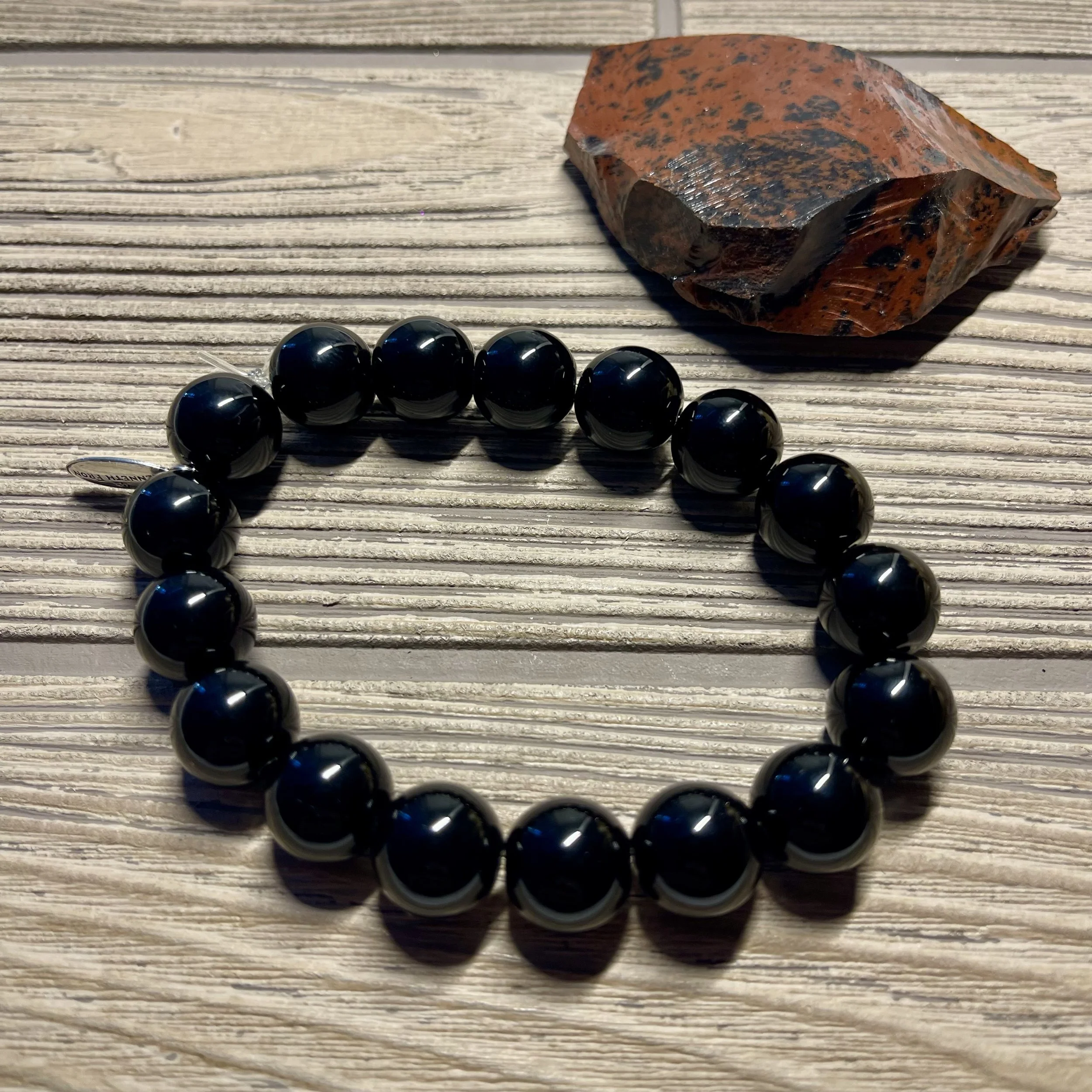 UNISEX - Genuine Black Onyx Gemstone Designer Bracelet
