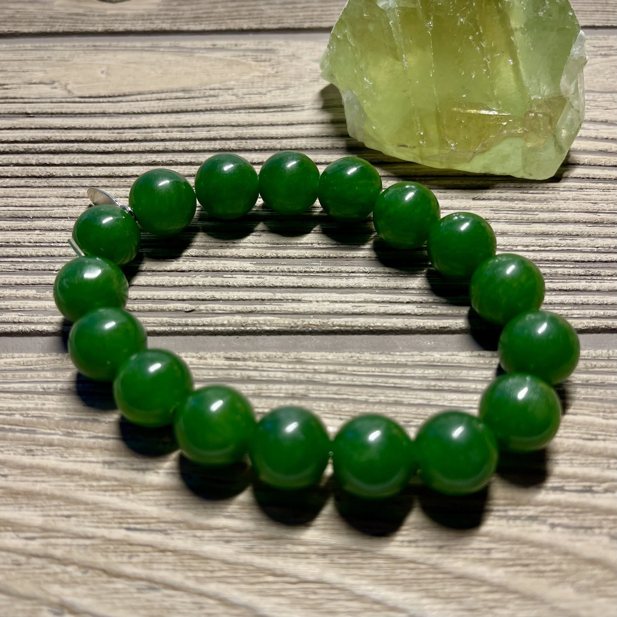 UNISEX - Genuine Canadian Green Jade Gemstone Designer Bracelet