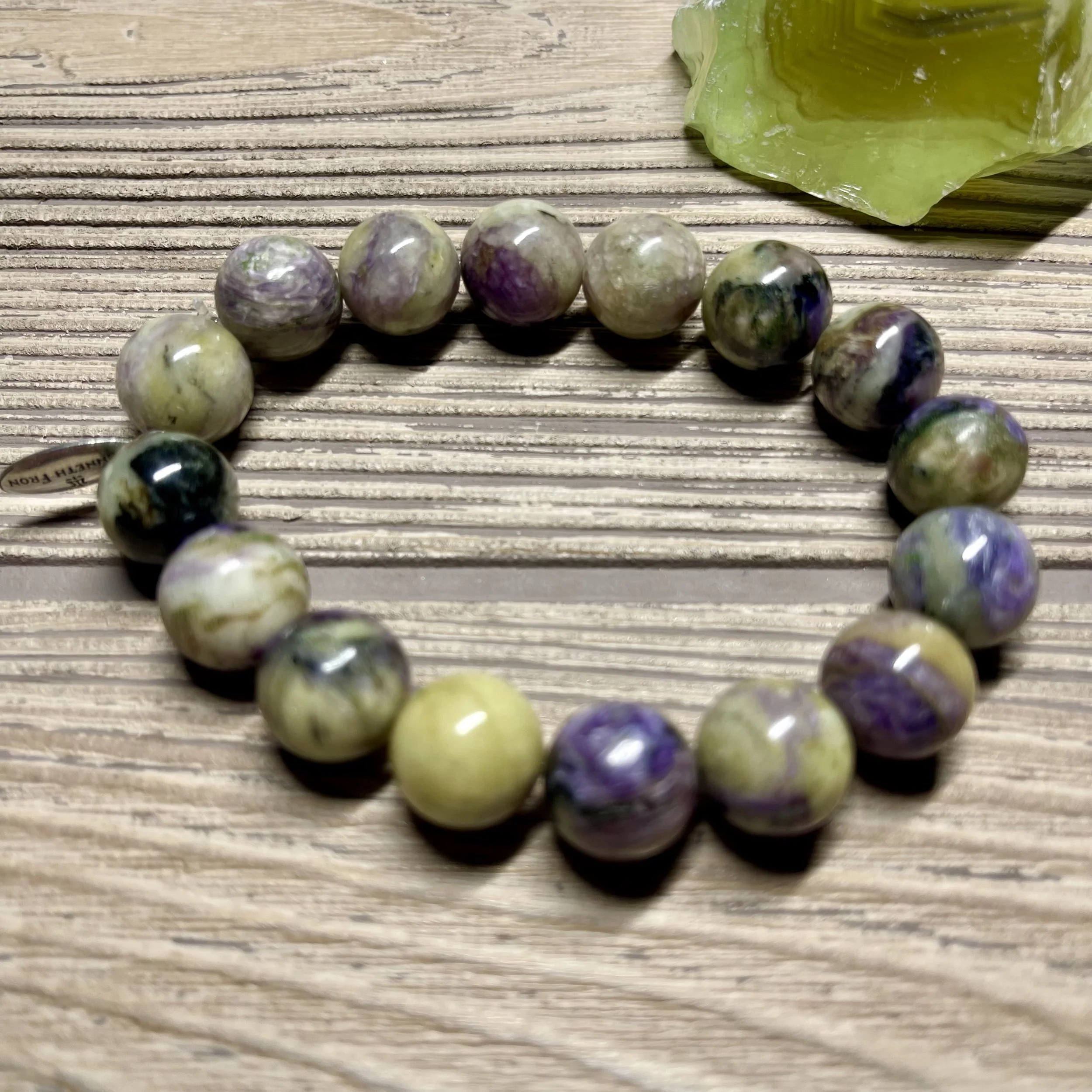 UNISEX - Natural Chara River Charoite AB Purple Gemstone Designer Bracelet