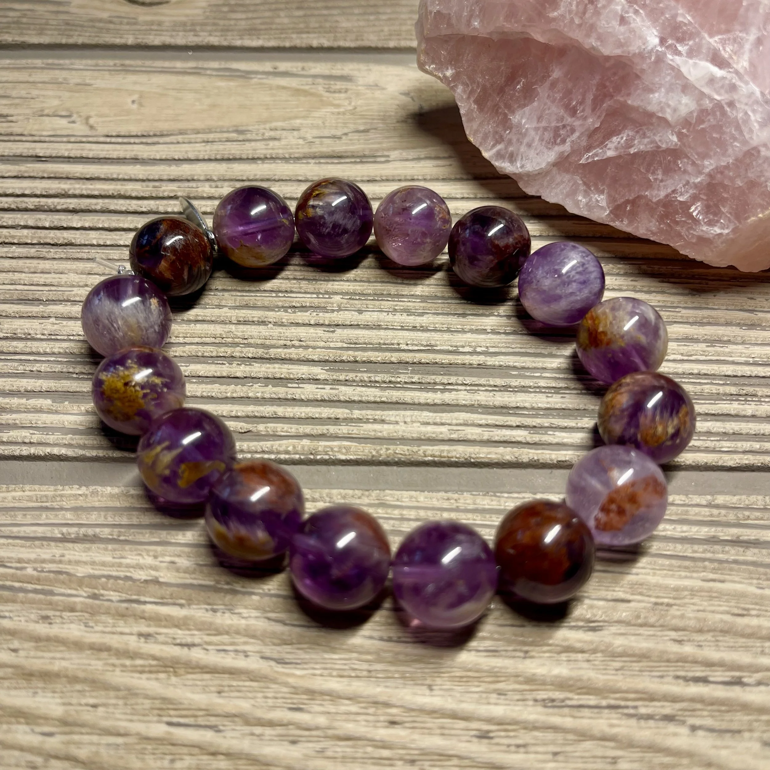 UNISEX - OOAK Natural Super Seven Gemstone Designer Bracelet