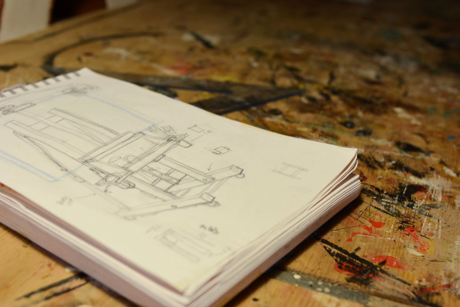 Monster Easel Blueprint Sketch