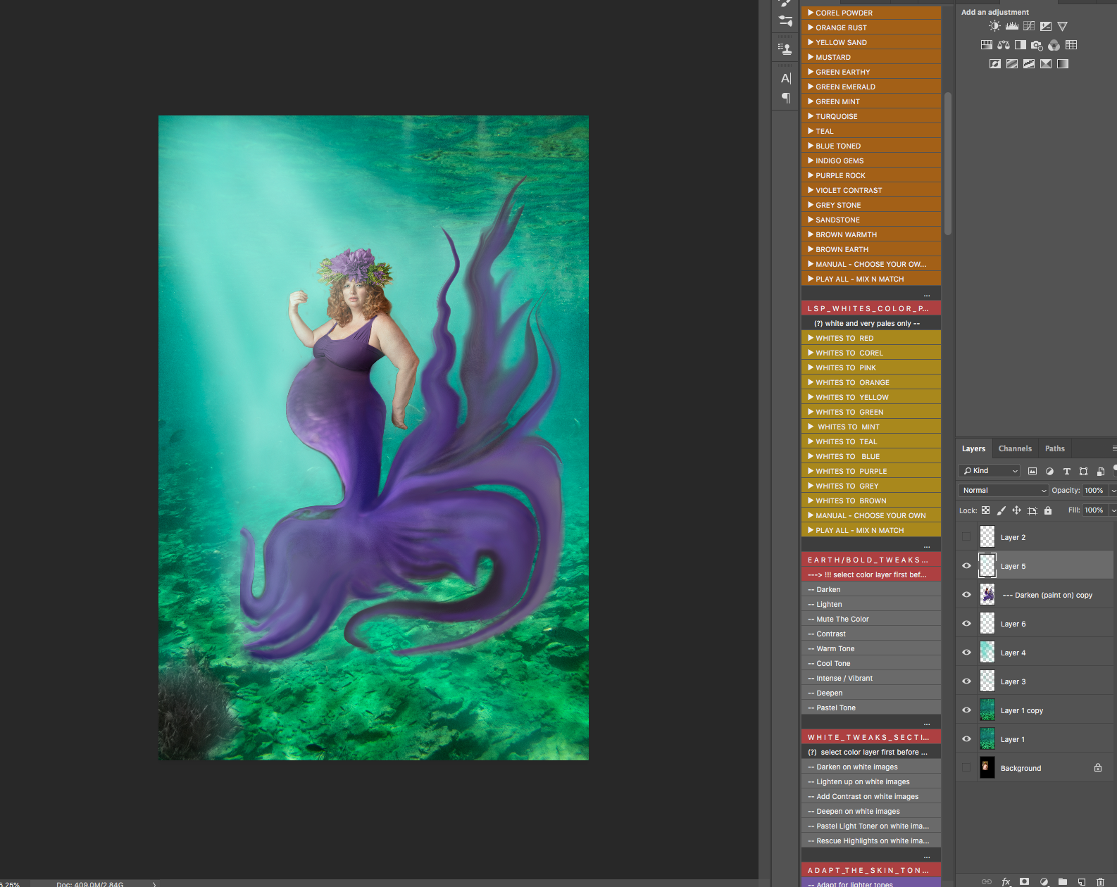 I added in a back light to highlight the model using the screen tool and a light blue.