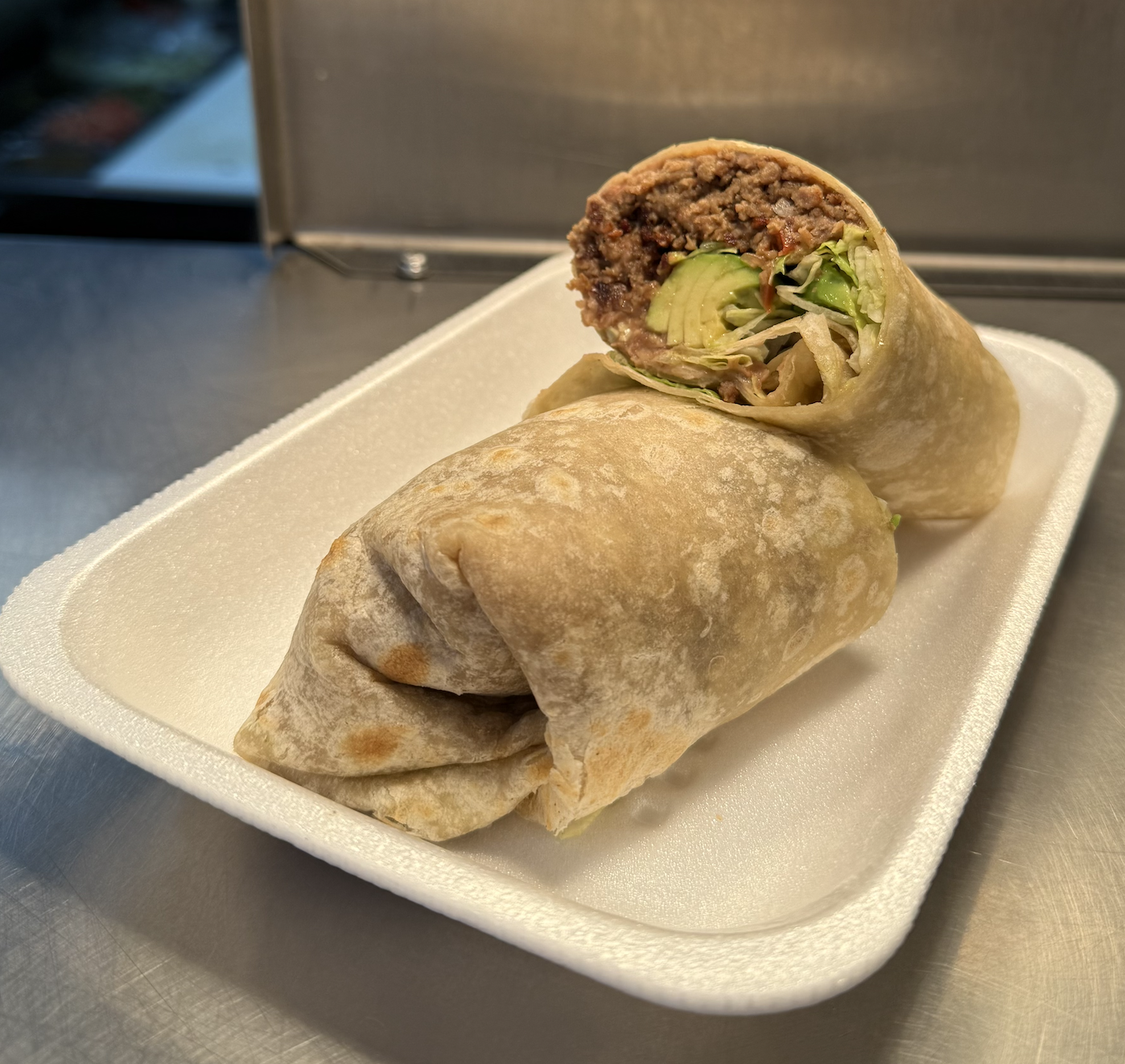Plant-Based Ground Beef Burrito