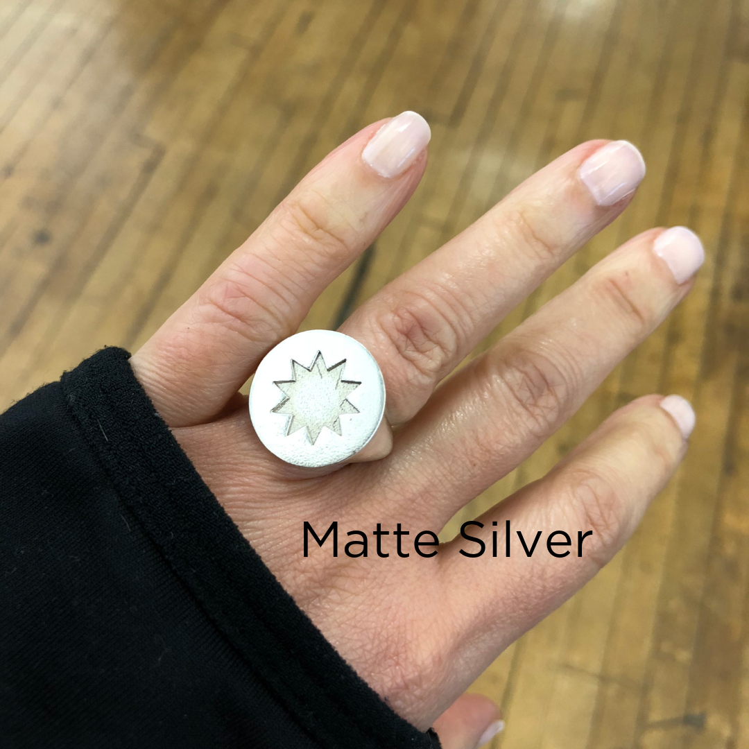 Powerful statement 10-star large signet ring TTD Power Collection