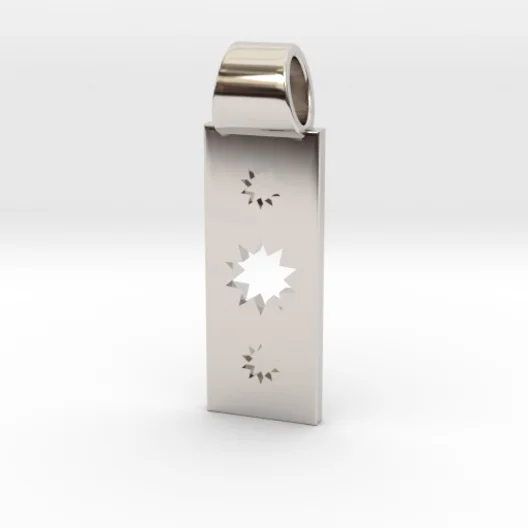 Men's Power Tag Pendant - Render