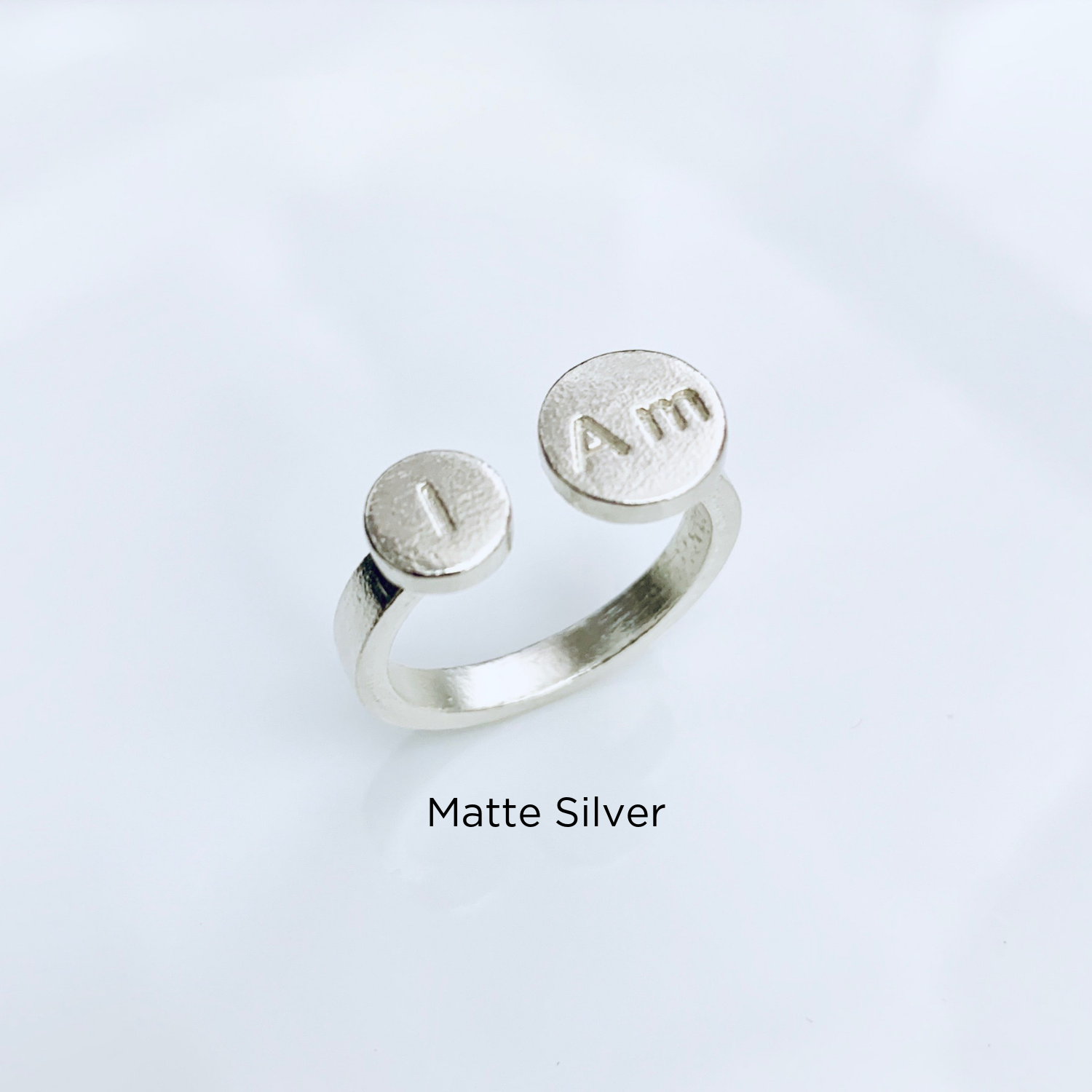 Between finger 2-disc engraved ring self I Am