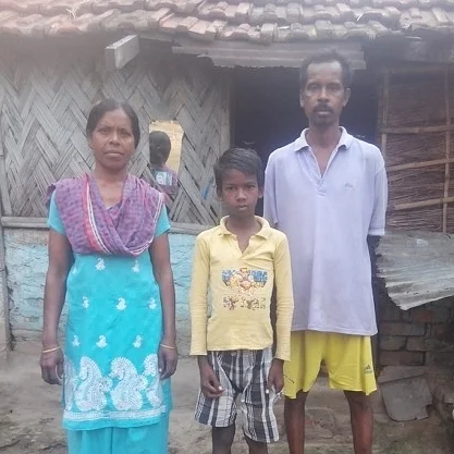 Ajit and his family, from Nangdala, India.