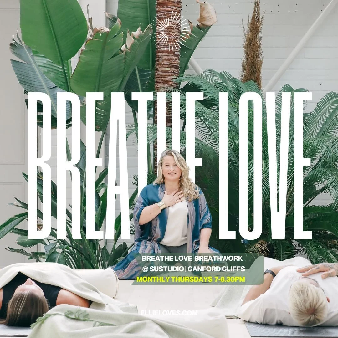 BREATHE LOVE @sustudio.sandbanks with @_ellieloves | monthly Thursdays ⚡️ 7-8:30pm

Dates on slide 2 ➡️

Monthly breathwork experiences for curious humans, creatives, busy brains, experience junkies, woo lovers, somanauts, burnt out professionals, ov