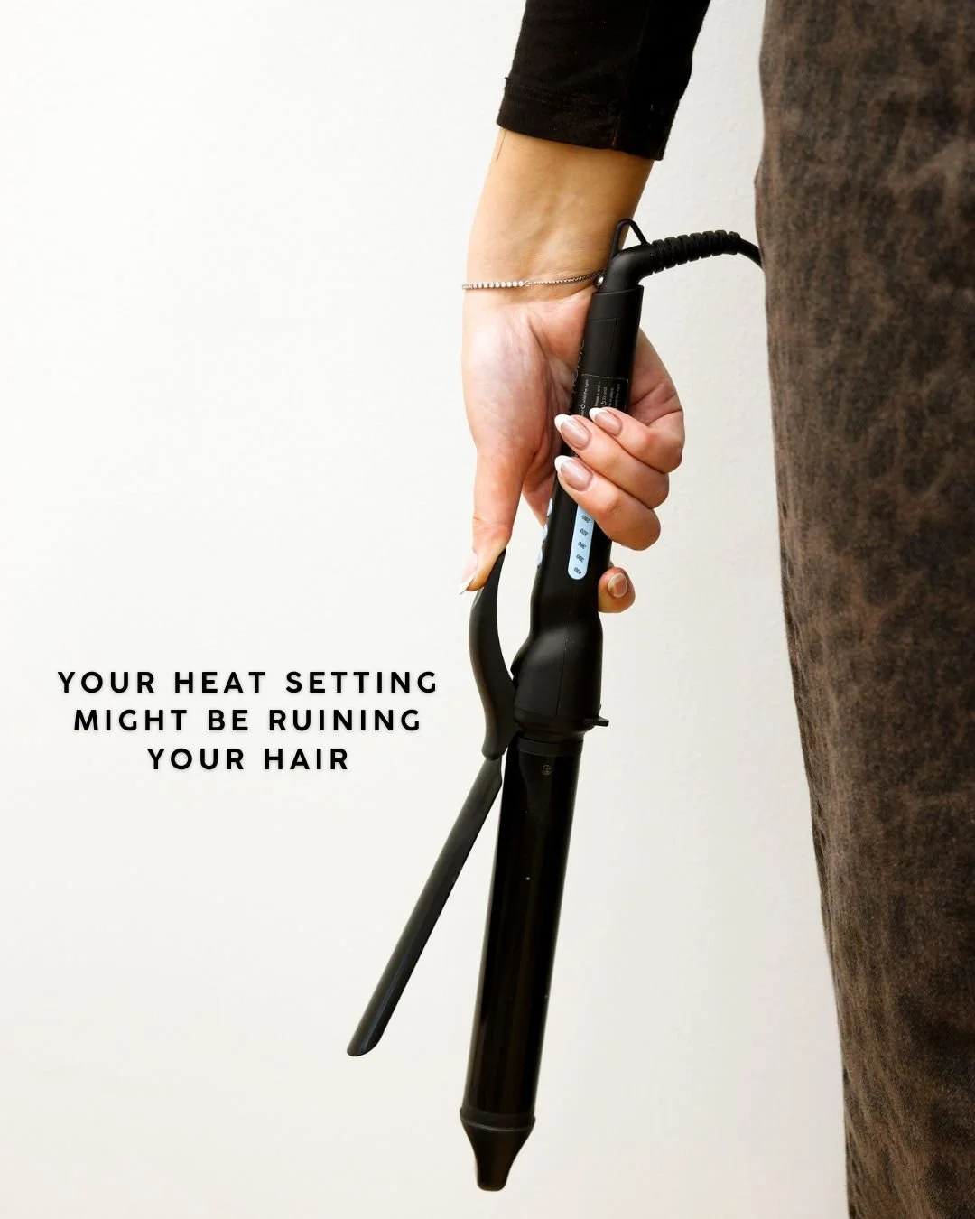 Most people are using way too much heat on their hair. 🔥
ㅤ
The truth is, higher heat doesn&rsquo;t mean better curls. It usually means more damage and styles that don&rsquo;t last.
ㅤ
Using the right temperature for your hair type is what actually gi